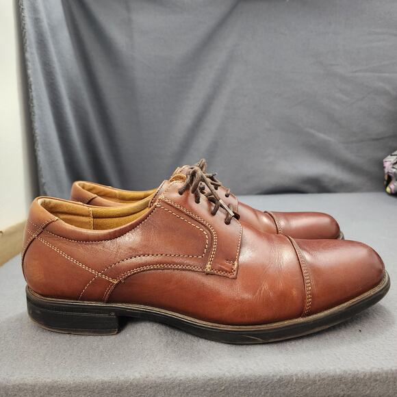 Florsheim Brown Leather Cap Toe Oxford Shoes Mens 9.5D Comfortech Ortholite main image 7
